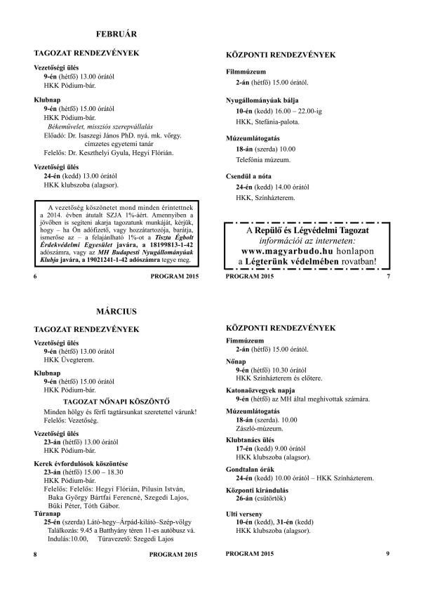 2015-ös program