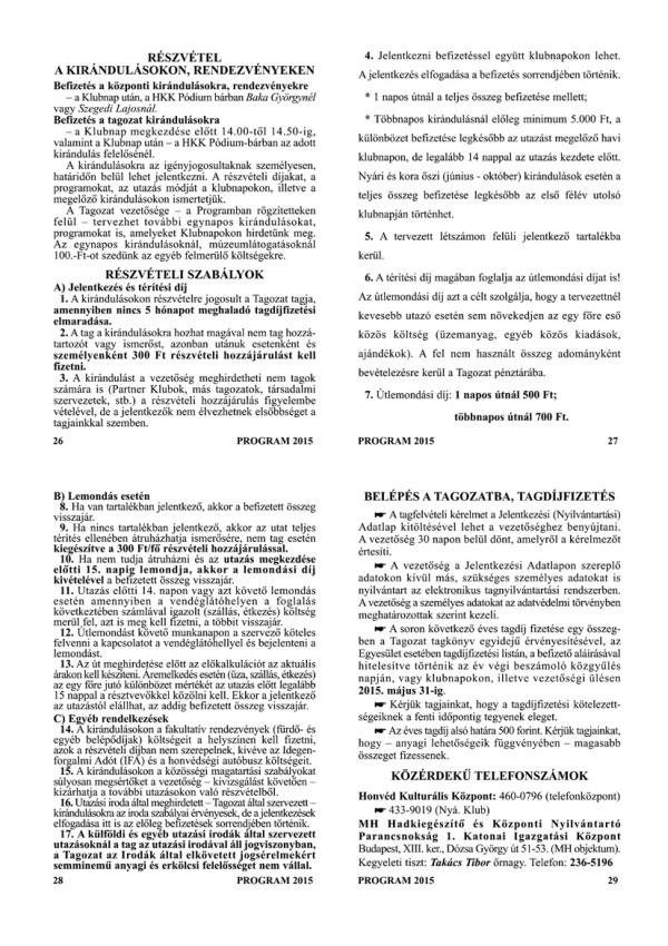 2015-ös program